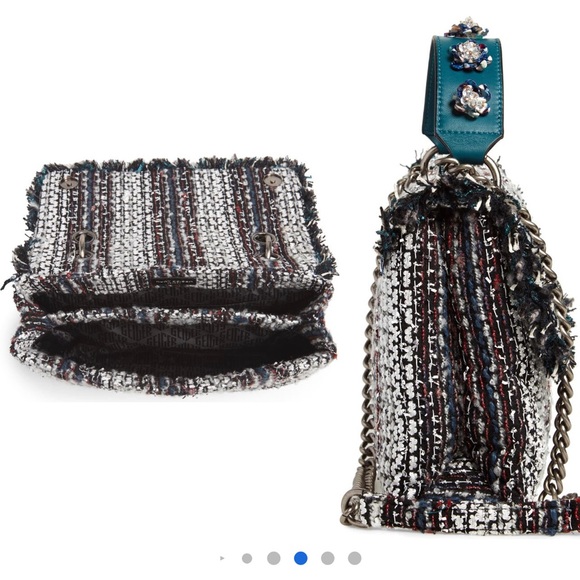 NWT Kurt Geiger Large Kensington Tweed Bag - Picture 4 of 6